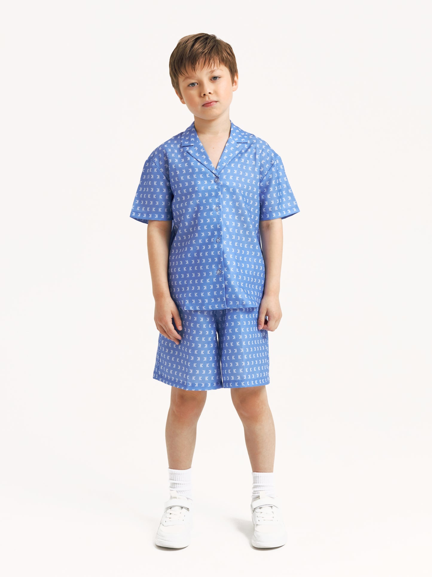 Signature KK Logo Linen Set – Shirt & Shorts