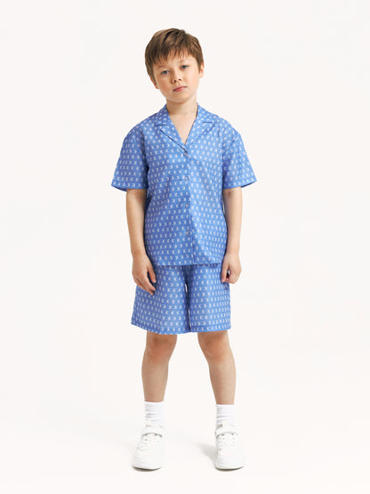 Signature KK Logo Linen Set – Shirt & Shorts