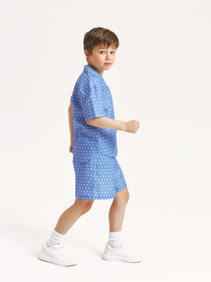 Signature KK Logo Linen Set – Shirt & Shorts