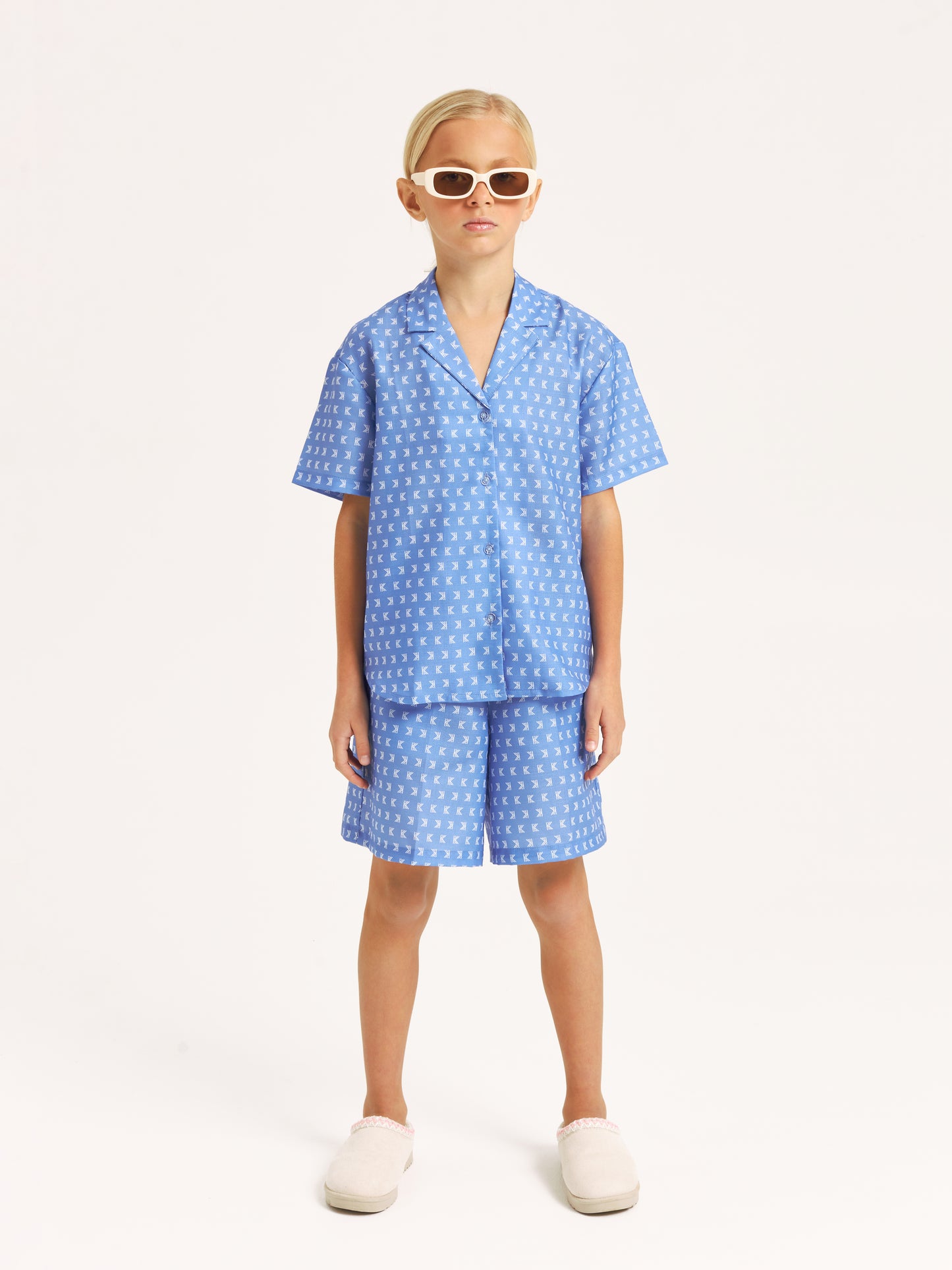 Signature KK Logo Linen Set – Shirt & Shorts