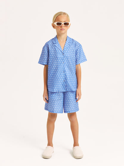 Signature KK Logo Linen Set – Shirt & Shorts