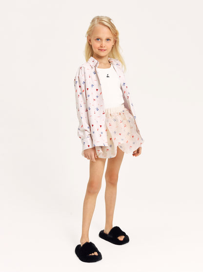 NOA Rib Tank Top with Cherry Embroidery