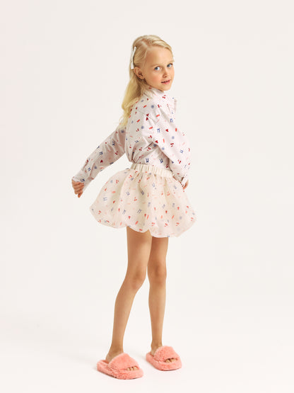 MIRA Puffy Organza Mini Skirt