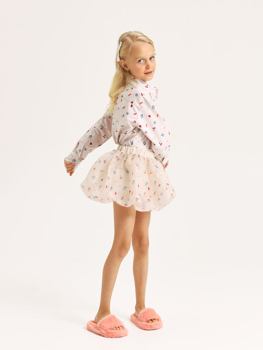 MIRA Puffy Organza Mini Skirt