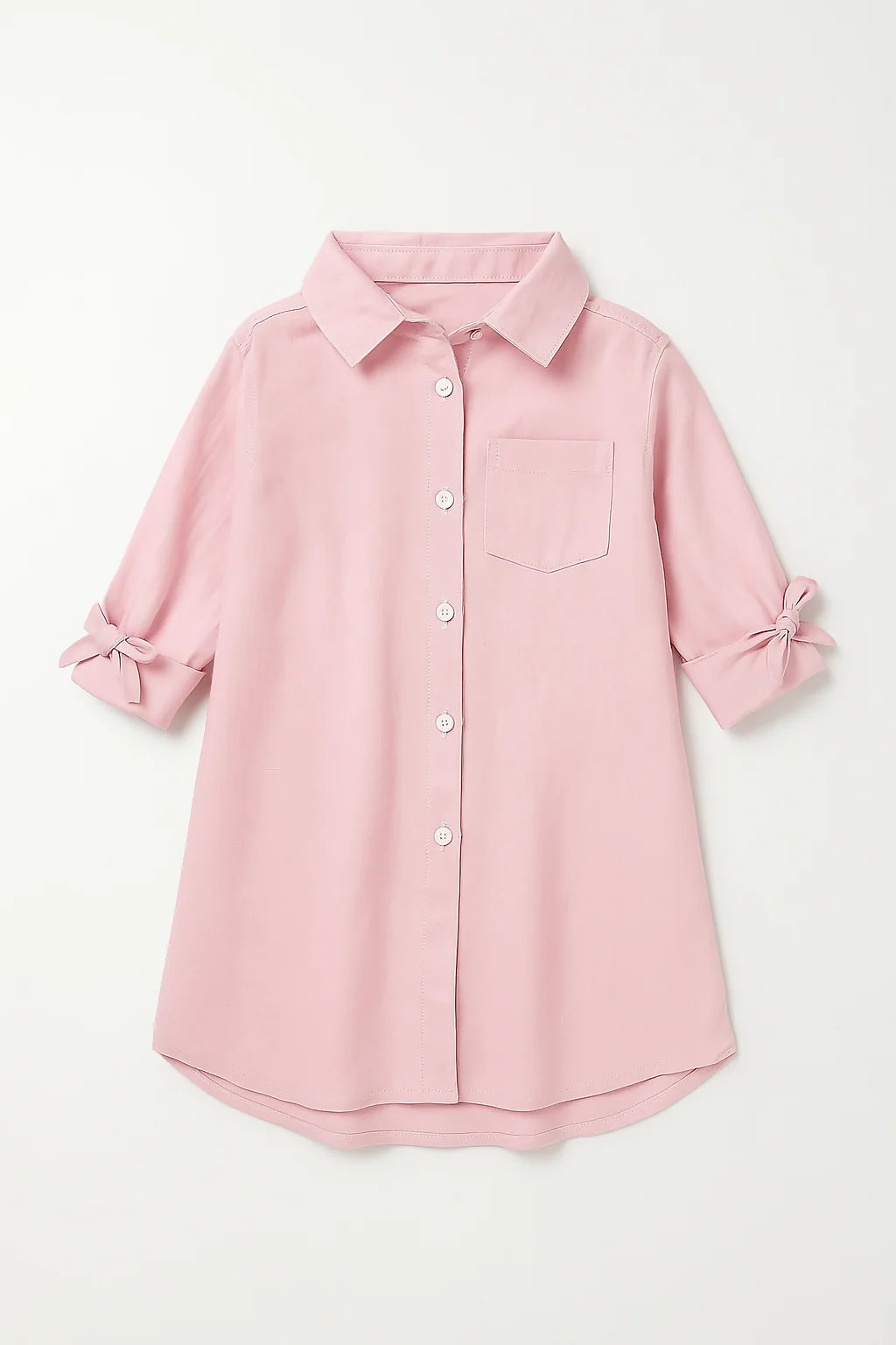Pink Linen Shirt Dress